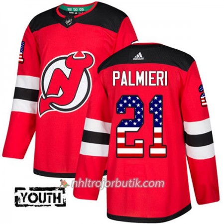 Barn Ishockey New Jersey Devils Tröja Kyle Palmieri 21 Adidas 2017-2018 Röd USA Flag Fashion Authentic Barn Ishockey New Jersey Devils Tröja Kyle Palmieri 21 Adidas 2017-2018 Röd USA Flag Fashion Authentic